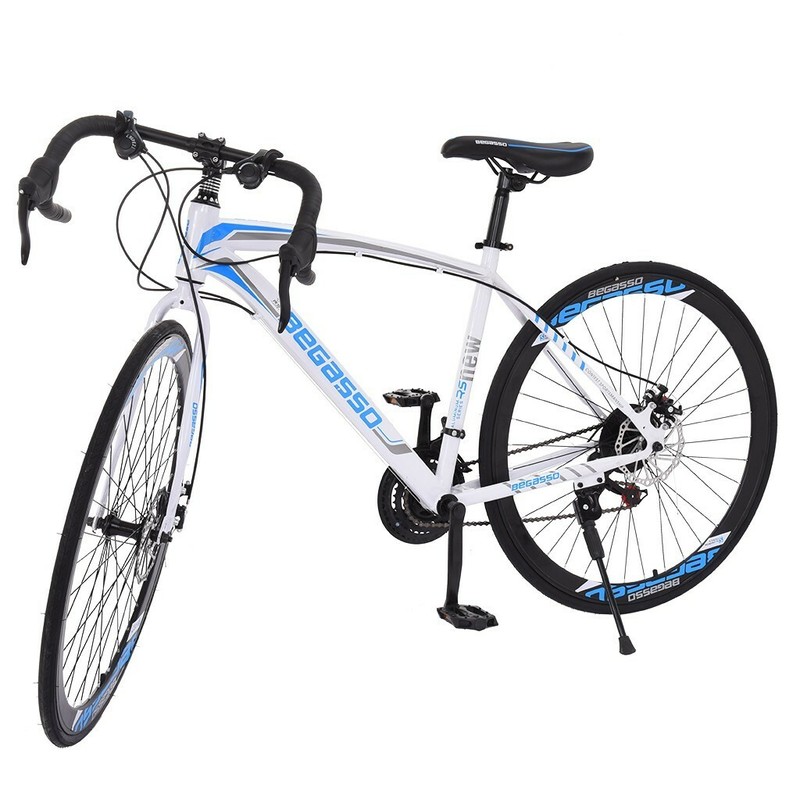 A+ Begasso Shimanos  Full Suspension Road Bike 21 Speed Disc Brakes, 700c-220lbs