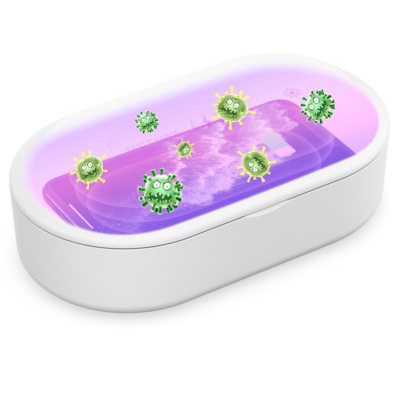 Portable UV Cell Phone 2 in 1 Wireless Charger Sterilizing Sterilization Box 15W