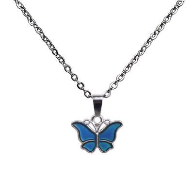 Mood Temperature Sensitive Color Change Necklace Butterfly Pendant Charms