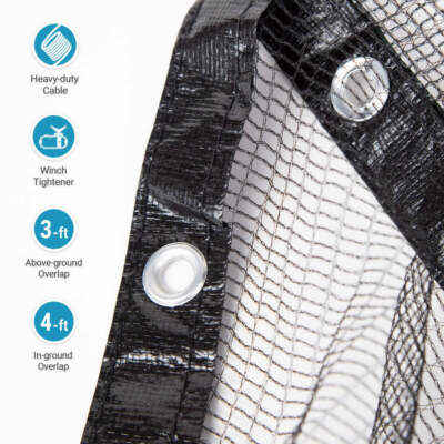 12' x 20' Oval Above Ground Swimming Pool Tarp Winter Cover