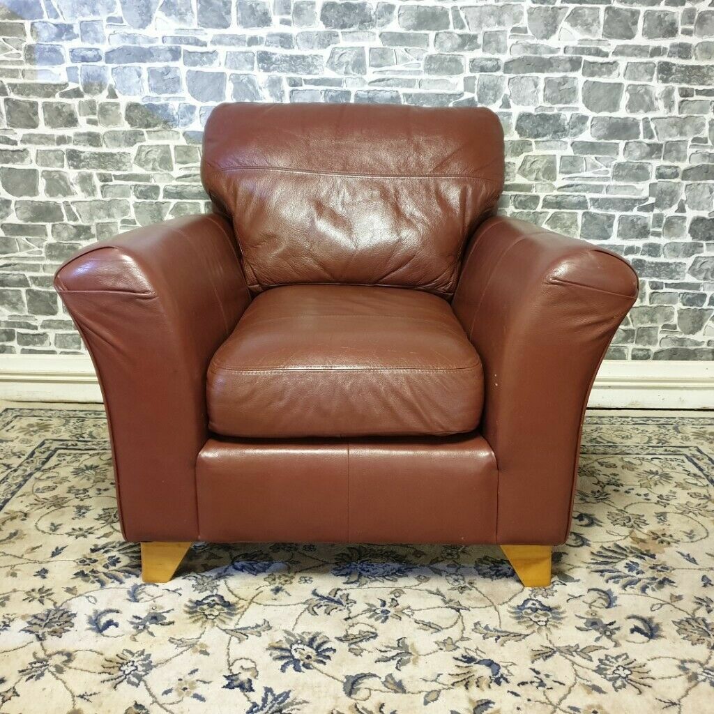 Red Leather Armchair in Bearsden, Glasgow Gumtree