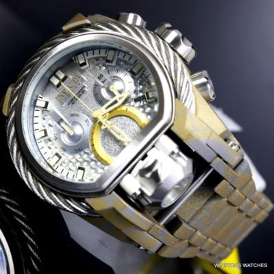 Pre-owned Invicta Reserve Bolt Zeus Magnum Hydroplated Steel 52mm Swiss Mvt Watch