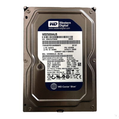 Western Digital 250GB WD2500AAJS 7200 RPM 8MB SATA2 3.5'' Desktop HDD Hard Drive