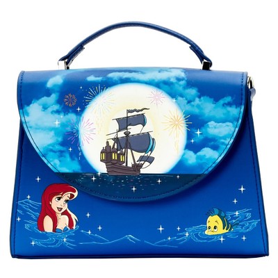 Сумка через плечо Loungefly The Little Mermaid Ariel Fireworks светится в темноте
