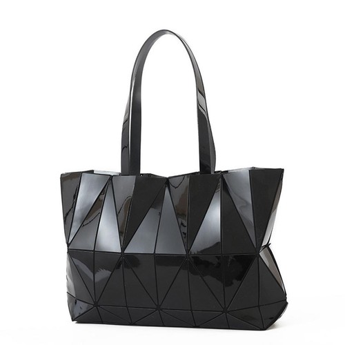 Women Japan style Handbag Geometric Laser Bao Bao Luminous Purse Bag Bucket Tote