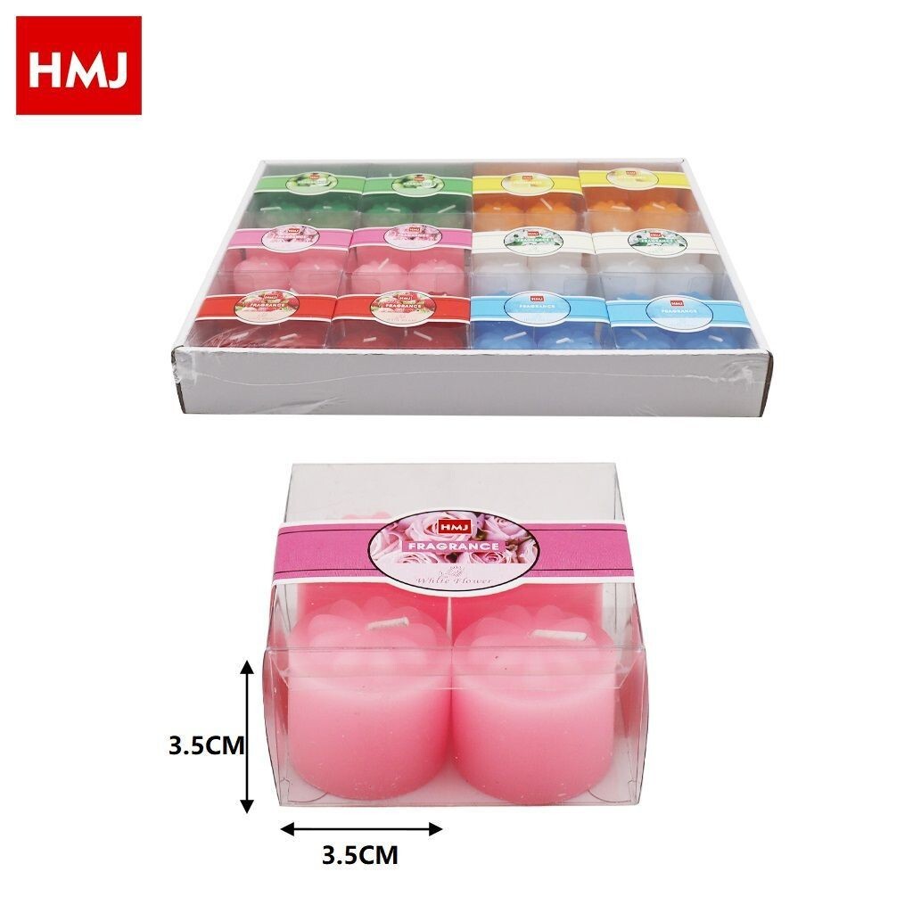 Set 48 Pezzi Candele Colorate Profumate Colorate 3,5x3,5cm hmj