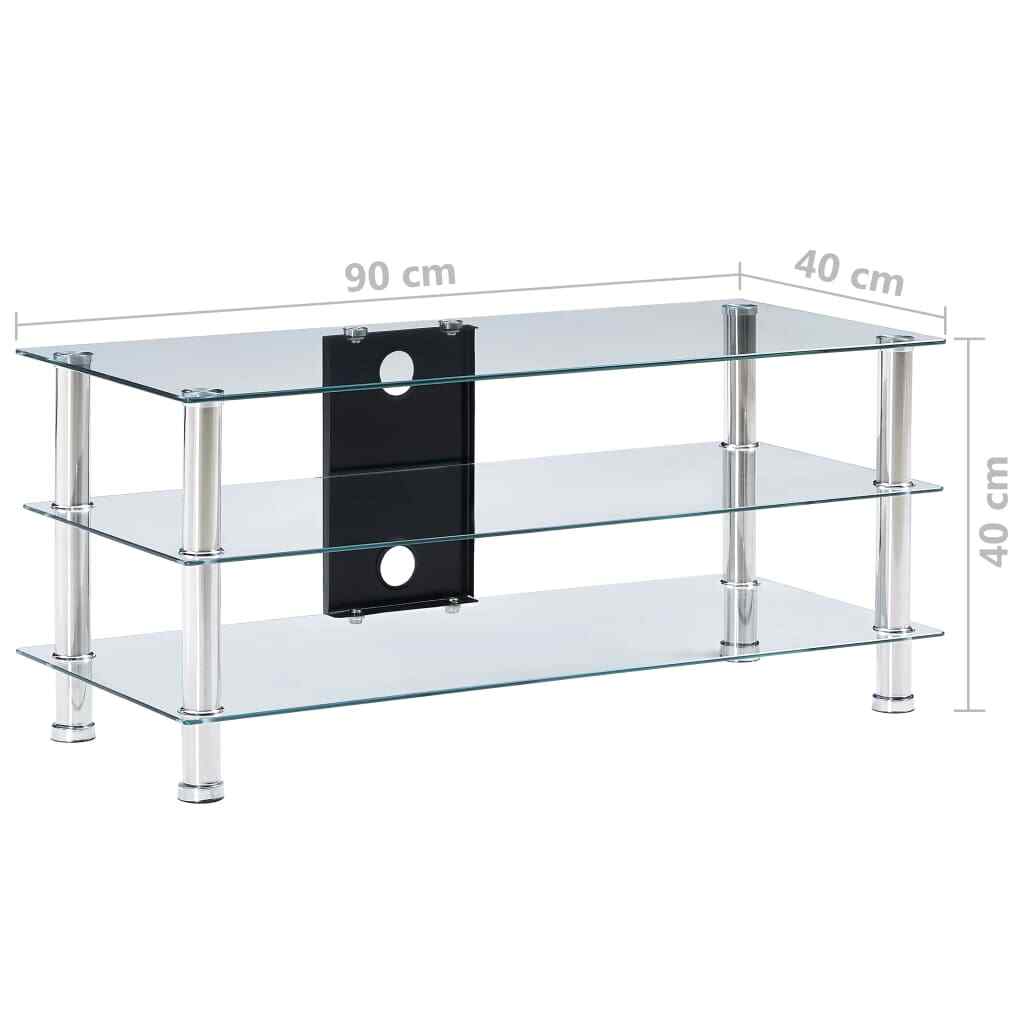 Tempered Glass Home Console Entertainment Stand