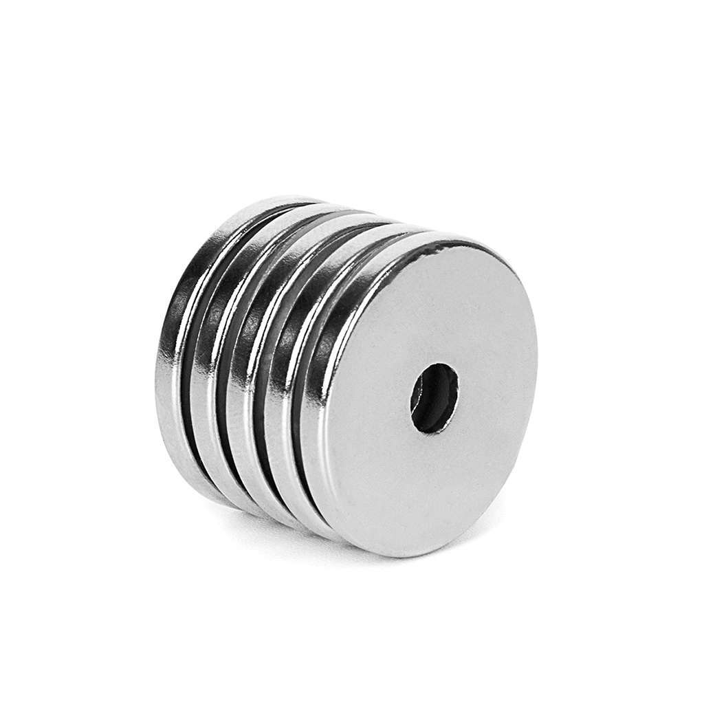 N35 Countersunk Ring Round Disc Strong Magnet Rare Earth Neodymium with 5mm Hole