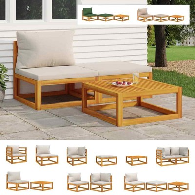 Patio Furniture Set Outdoor Lounge Set with Cushions Solid W