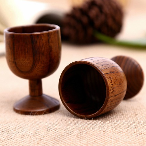 Tasse en bois naturel à la main café thé jus de bière bière boisson