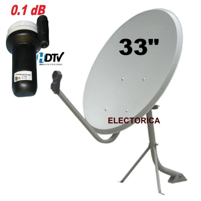 33 High Quality Ku Satellite Dish Antenna Fta Linear Lnb Sat 97 Galaxy 25 33" 