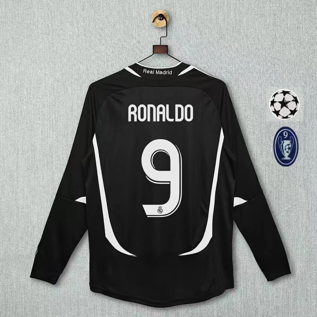 adidas レアルマドリード ユニフォーム 06/07 R9 ロナウド 4XO M Jersey Real Madrid UEFA 06/07 UEFA Champion League, ADIDAS-Black
