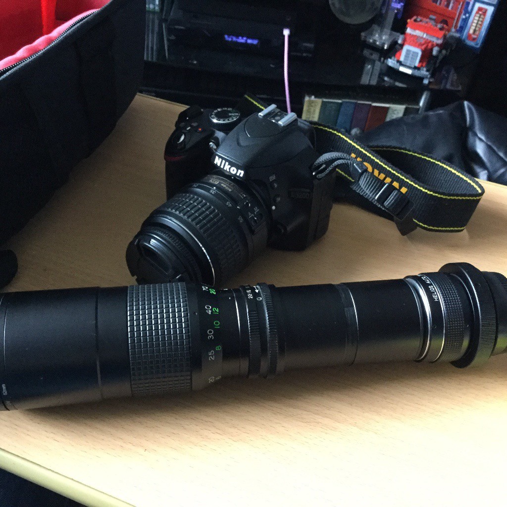 Nikon D3200 camera with five lens and lots extras in Plymouth, Devon