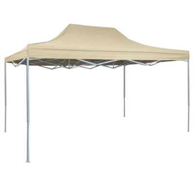 vidaXL Profi Partyzelt Faltbar 3x4m Stahl Creme Pavillon Festzelt Gartenzelt
