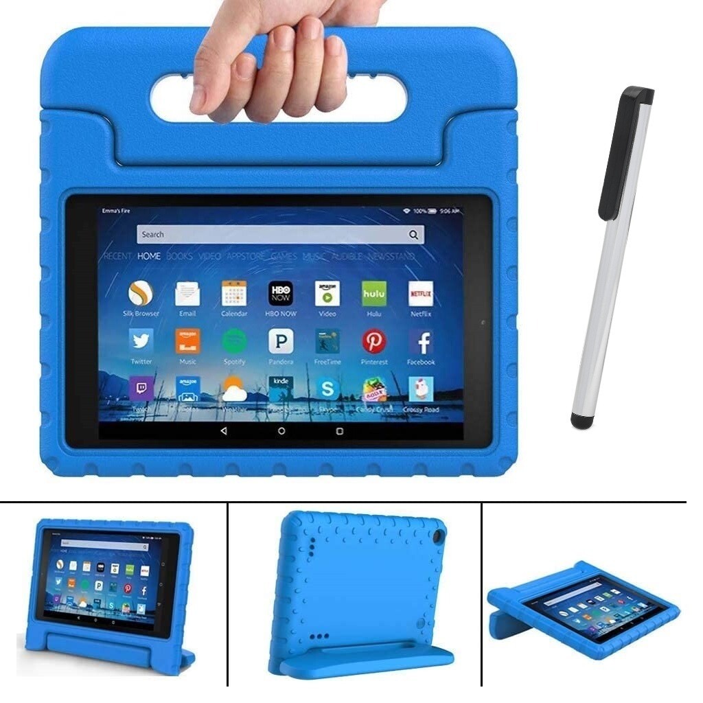 Amazon Fire 7 Tablet Case with Pen Stand Protective Cover with Stylu
