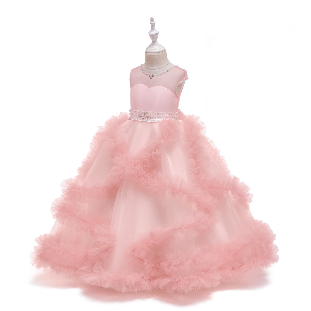 fluffy pink gown