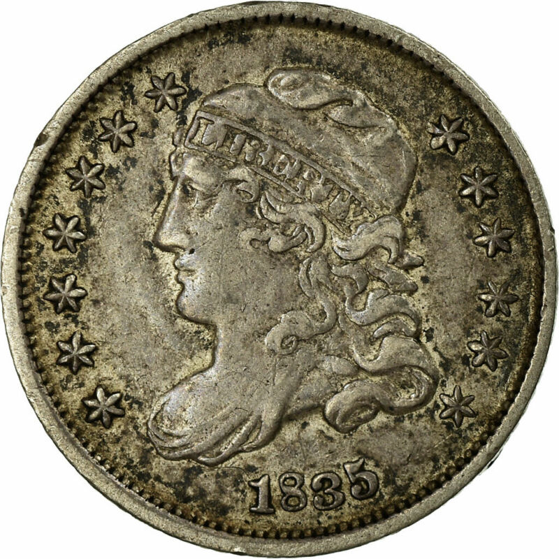 [#497532] Coin, United States, Liberty Cap Half Dime, Half Dime, 1835, U.S. Mint