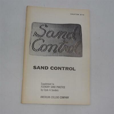 Control Foundry Sand Practice Supplement Clyde Sanders Book Am...