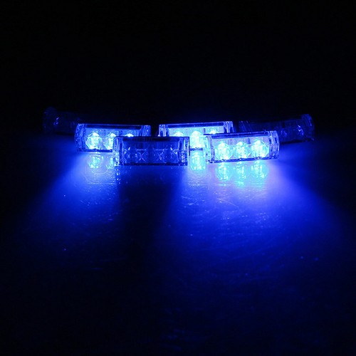 6x 3 LED RotBlau Auto LKW Frontblitzer Blitzlicht Warnleuchte Strobe Licht