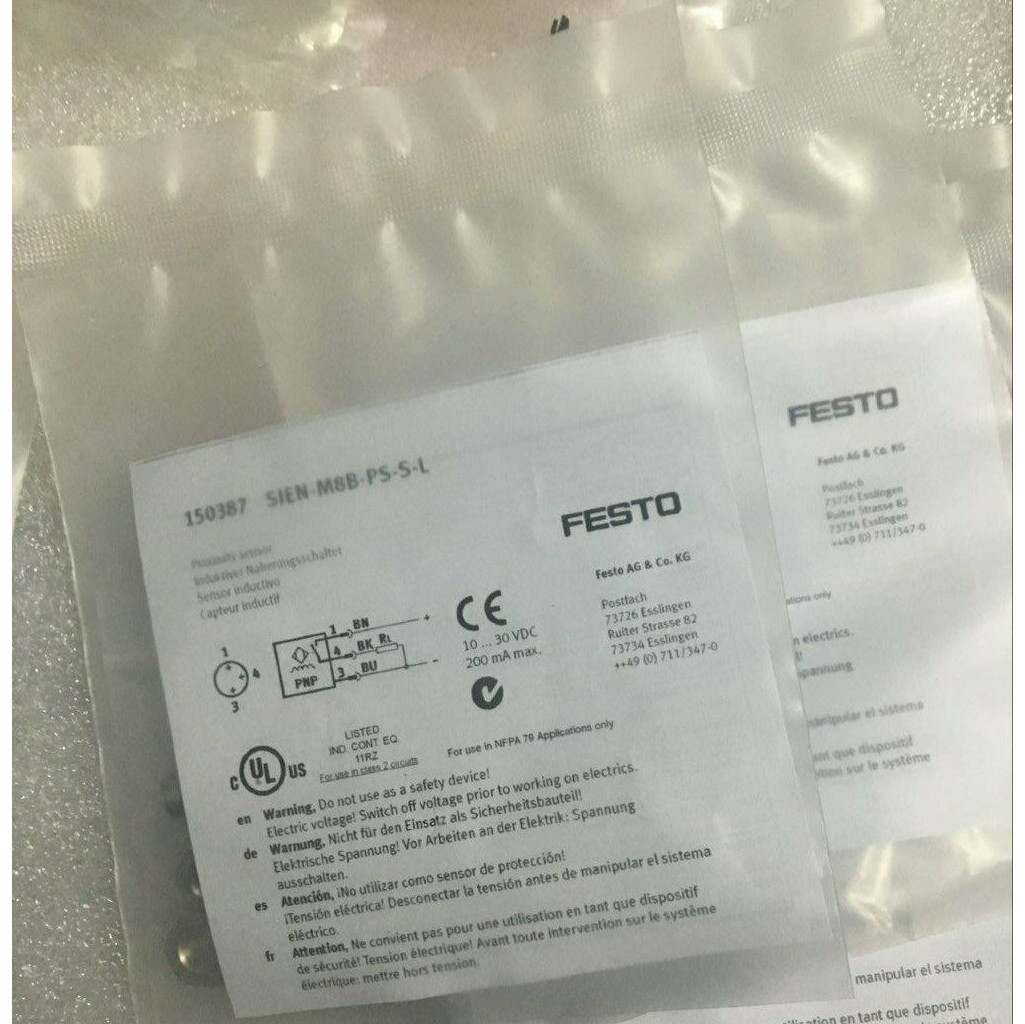 one new festo SIEN-M8B-PS-S-L 150387 Proximity Switch Fast