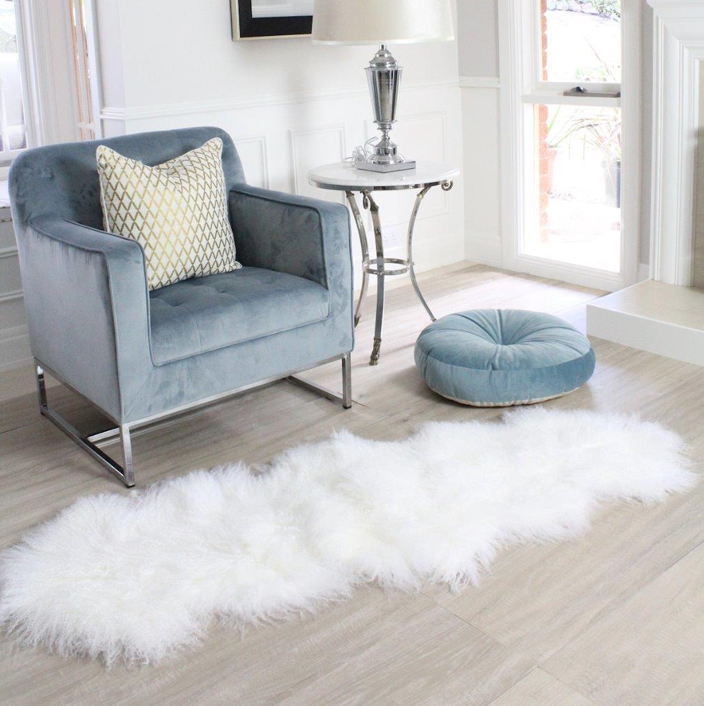 sheepskin rug nursery