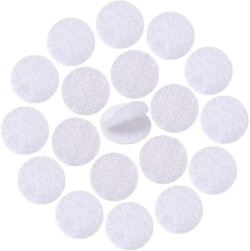 128 Pairs Self Adhesive Dot 1 Inch round Hook and Loop with Waterproof Sticky Gl
