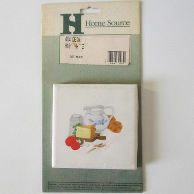 Home Source Backsplash 2 Tile Pack Kitchen Scene New Old Stock Deca H10