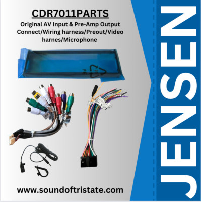 Jensen Original AV Input & Pre-Amp Output Connect/Wiring harness