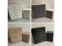 Chest drawers and bedside cabinets 