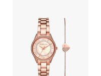Michael Kors Lauryn Cubic Zirconia Bracelet Strap Watch and Bracelet Gift Set