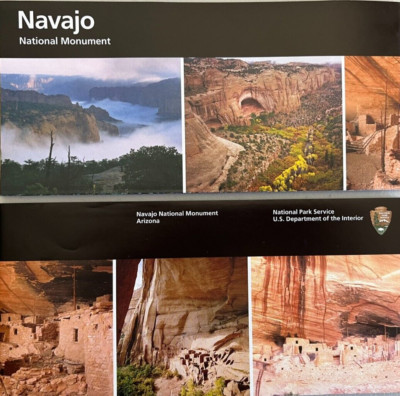 New NAVAJO MONUMENT NATIONAL PARK SERVICE UNIGRID BROCHURE Map FREE S/H GPO 2023