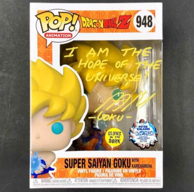 Peter Kelamis signed Super Saiyan Goku glow Funko Pop LE