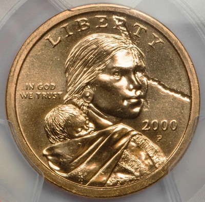 2000 PCGS MS66 Struck Thru Twine Sacagawea Dollar Mint Error Amazingly Unique