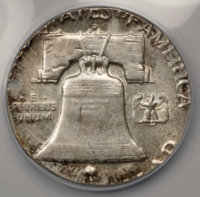 1962 D ANACS  Franklin Half Dollar Struck On a Silver Quarter Mint Error