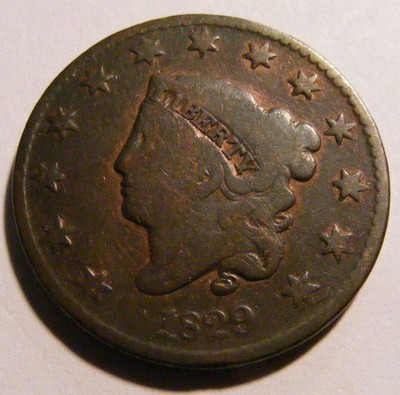 AWESOME 1829 Medium Letters Large Cent - Pleasing Circulated Coin