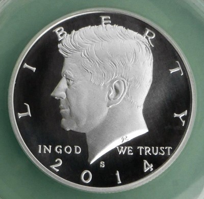 2014 S ANACS EU70 Enhanced First Strike 50th Anniv. Kennedy Silver Half Dollar