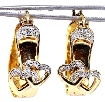 VINTAGE BRADFORD EXCHANGE BGE 925 LOVE ALWAYS DIAMOND HOOP