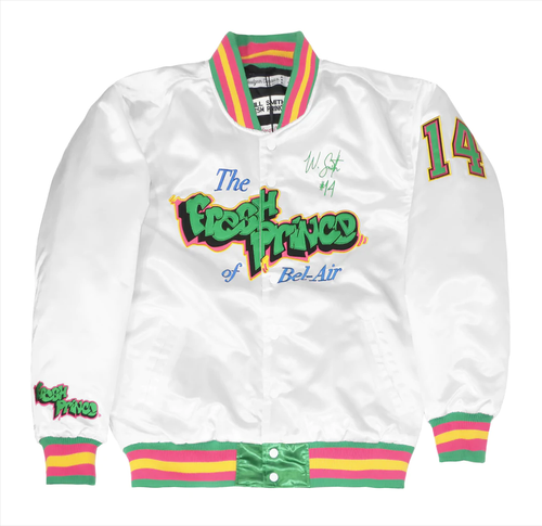

Мужской головной убор Classics White The Fresh Prince of Bel Air Jersey Satin Jacket -, White/multi-color