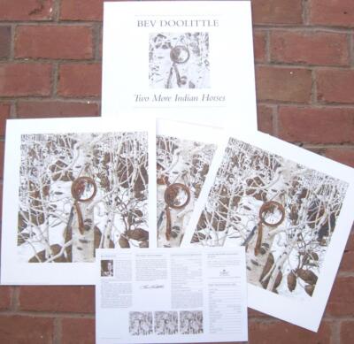 Bev Doolittle Two More Indian Horses Tryptich 1995  Ltd Ed Signed  COA  3 pc set