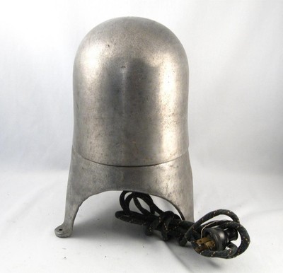VINTAGE ELECTRIC ALUMINUM MILLINERY HAT MOLD FORM BLOCK STRETCHER SIZE 21 & 22