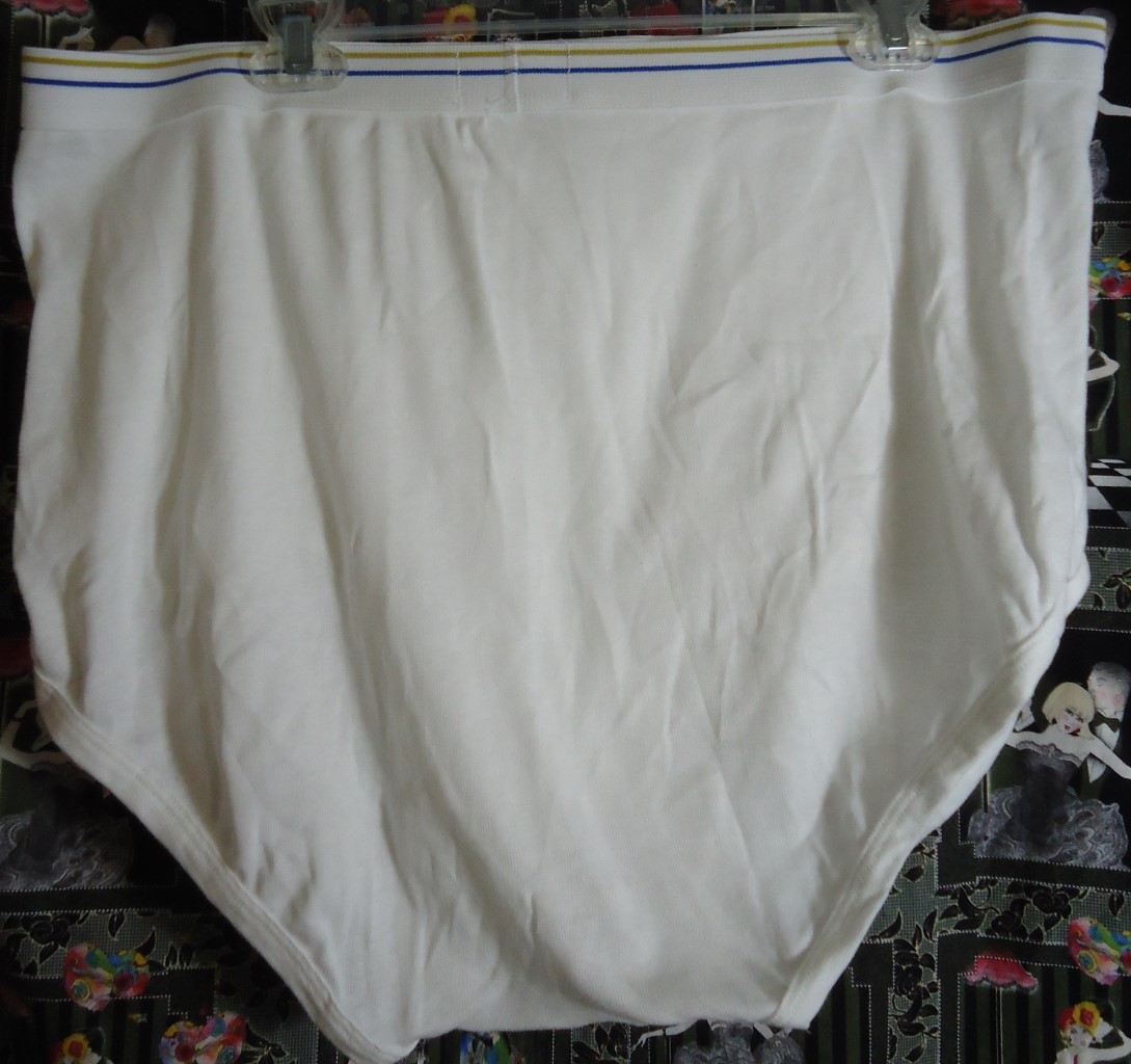NOS Vtg Towncraft Tighty White Cotton Blend Briefs Blue Gold 44 Unworn Oldschool