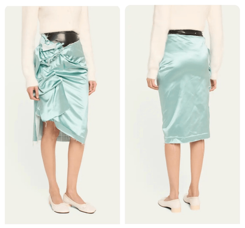 MAISON MARGIELA★素敵！Quilted satin skirt Maison Margiela Layered drape skirt | REVERSIBLE