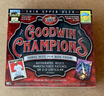 2018 Upper Deck Goodwin Champions Factory Sealed Hobby Box