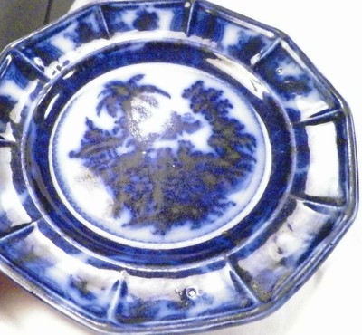 Kyber Flow Blue Salad Plate Adams China Pottery Antique