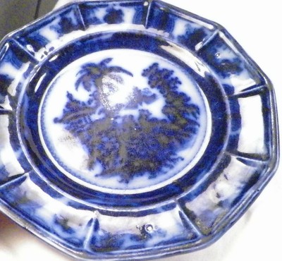 Kyber Flow Blue Salad Plate Adams China Pottery Antique