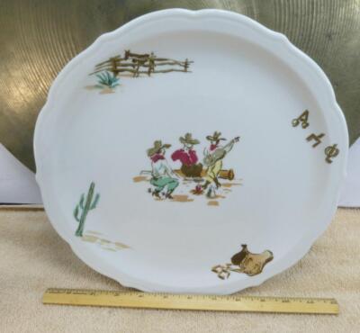 VTG Syracuse China Western Sundown Large Plate Saddle Singing Cowboys Branding