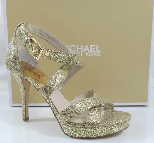 michael kors gold heels