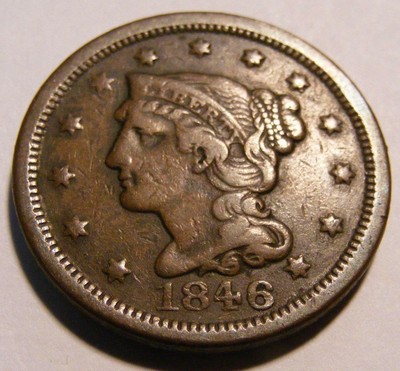 AWESOME 1846  Large Cent - Newcomb 15 - Nice Circulated Coin - Check It Out !!