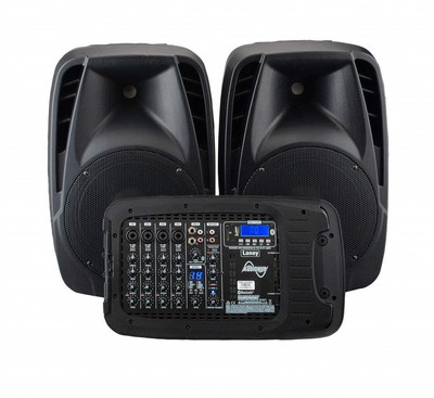 LANEY 500 Watt PA System with 2-Way 10'' Speakers and 6 Channel Mixer with Effect