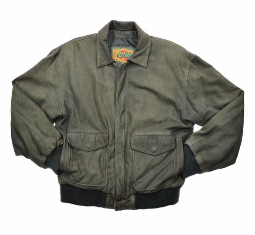 Authentic ☆本革☆短丈“bomber military jacket AstitchIn New Men's Fashion Air Force A-2 Flight Bomber